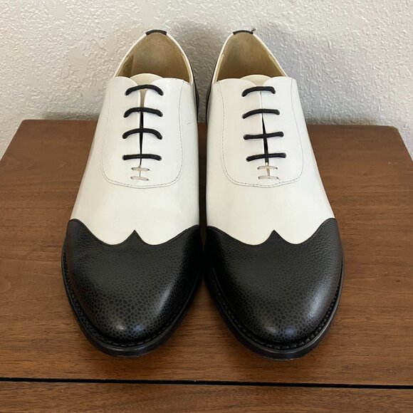 Office of Angela Scott, Mr. Evans Wingtip WEU 39, US 8, Oxford Black and White - Picture 1 of 10